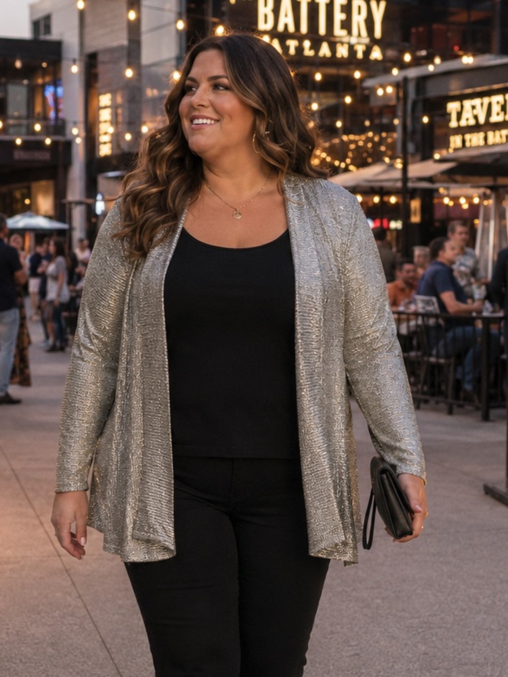 Torrid Silver Metallic Knit Shimmer Open Front Cardigan Plus Size 2 2X NWT 18 20